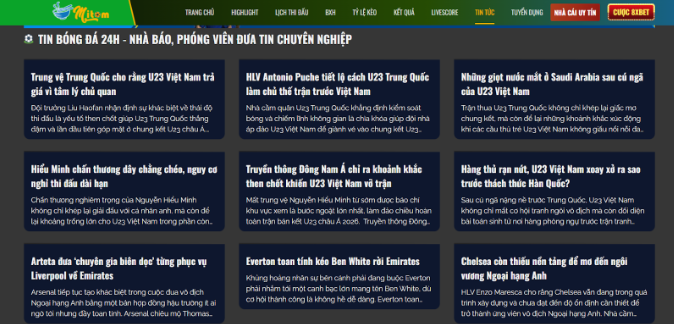 Hướng dẫn quy trình xem trực tiếp tại Mitom TV đơn giản